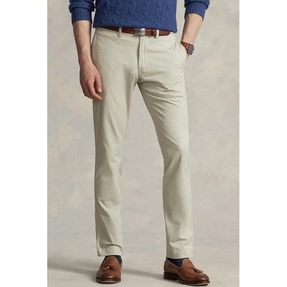 NWT Polo Ralph Lauren Stretch Classic Stone Slim Fit Chino Pants US 35x30